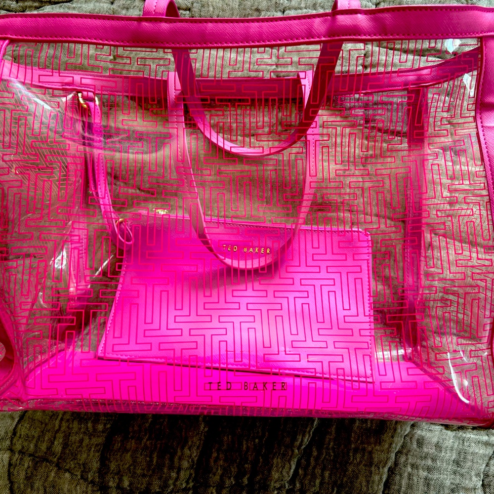 Super cute Ted Baker Clear Bag and clutch wallet
